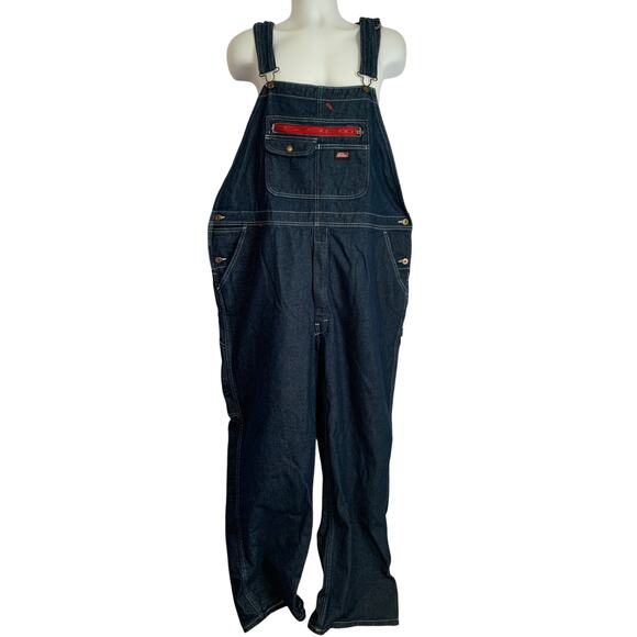 Dickies Bib Overalls NWOT Mens Size XL Regular Denim - Picture 4 of 10